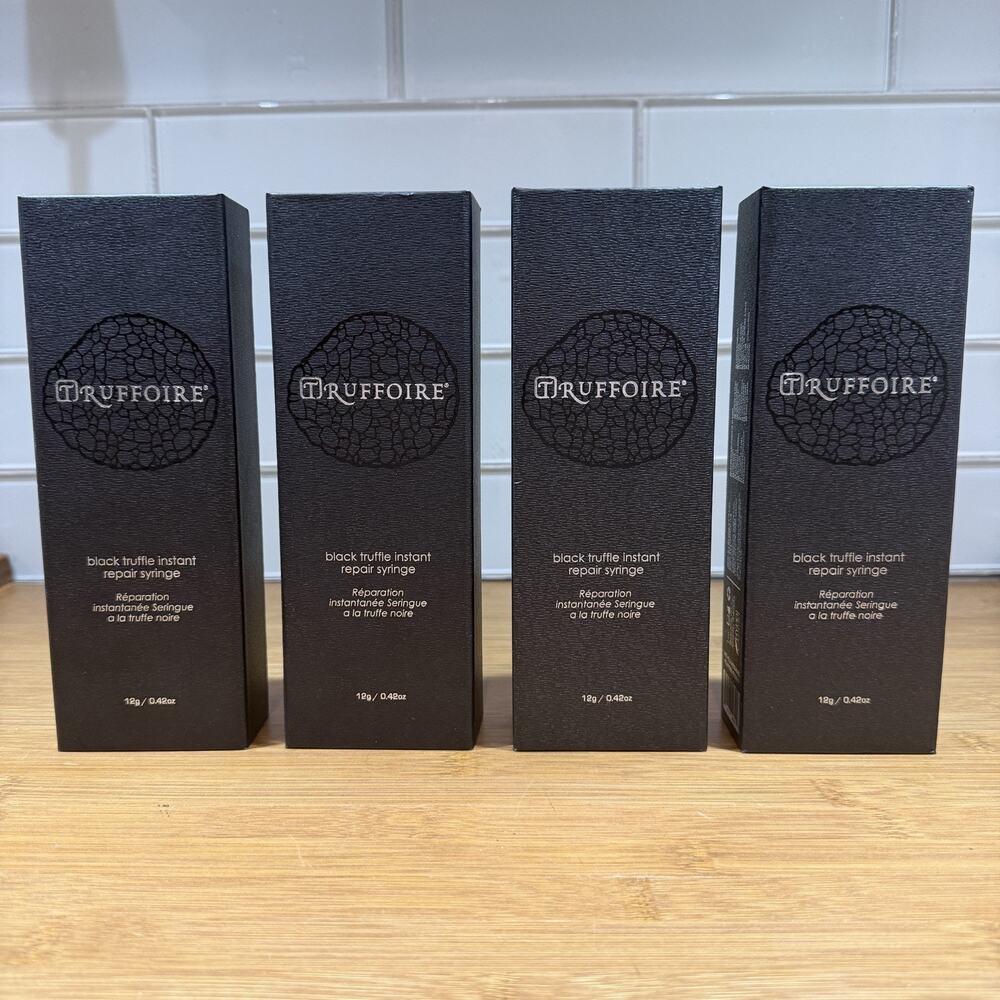 Set Of 4 Truffoire Syringe Black Truffle Instant Wrinkle Repair 12g NEW IN BOX